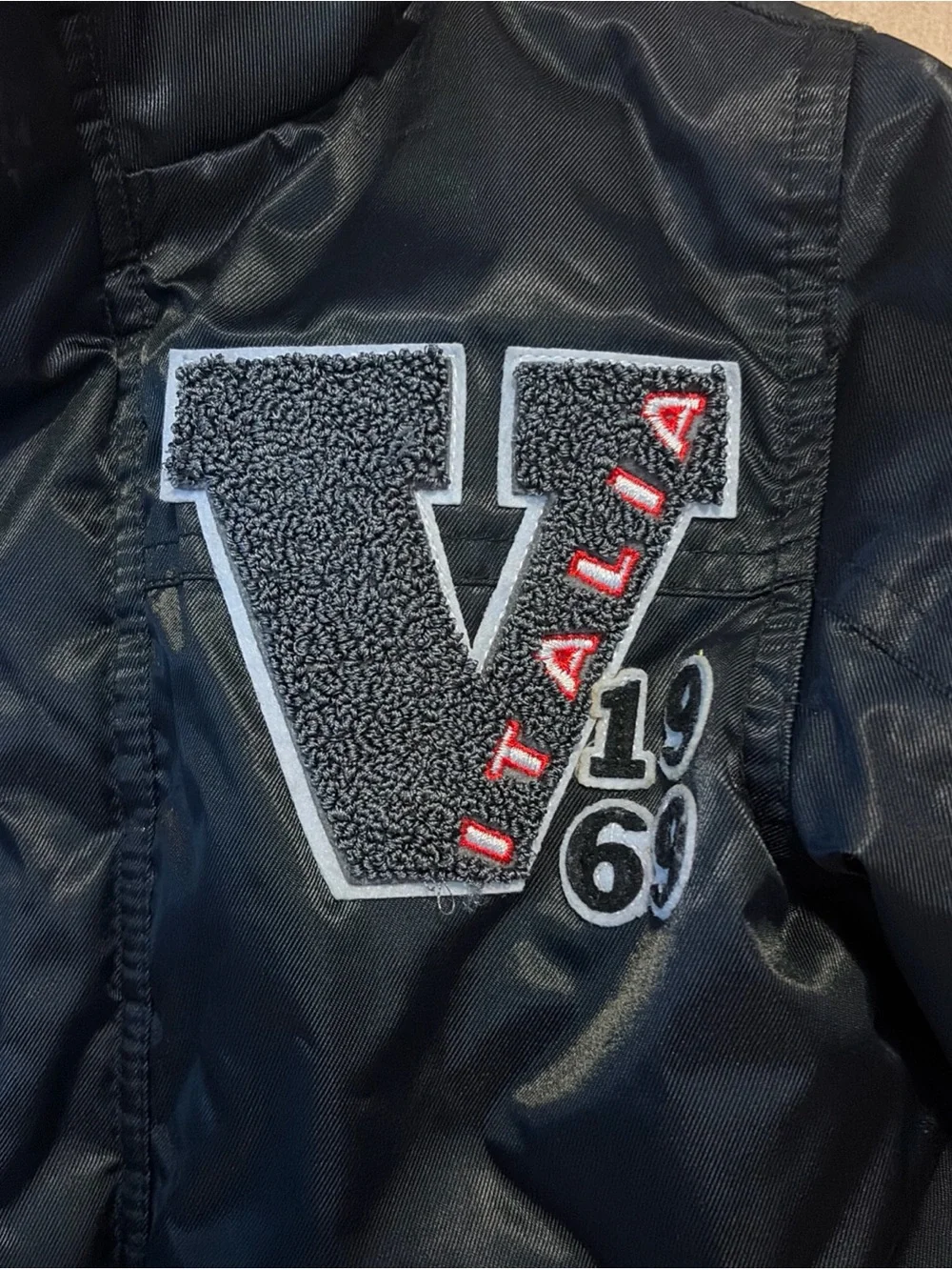Versace 1969 Boys BLACK COAT Down Winter Puffer Jacket Green Italia V Size 5